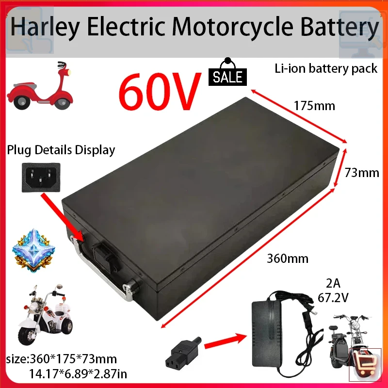 60V 50Ah Electric Scooter Battery - 60V 20Ah-60Ah Yüksek Kapasiteli Li-ion Pil