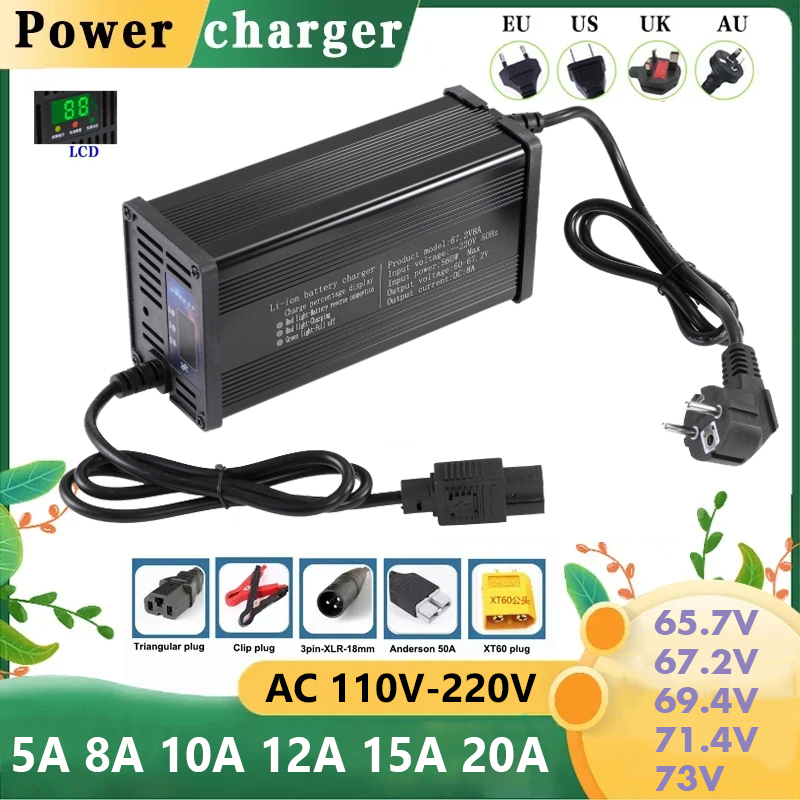 60V 5A 8A 10A 12A 15A 20A Akıl - 84V 20A Smart Charger incelemesi ve fiyatı
