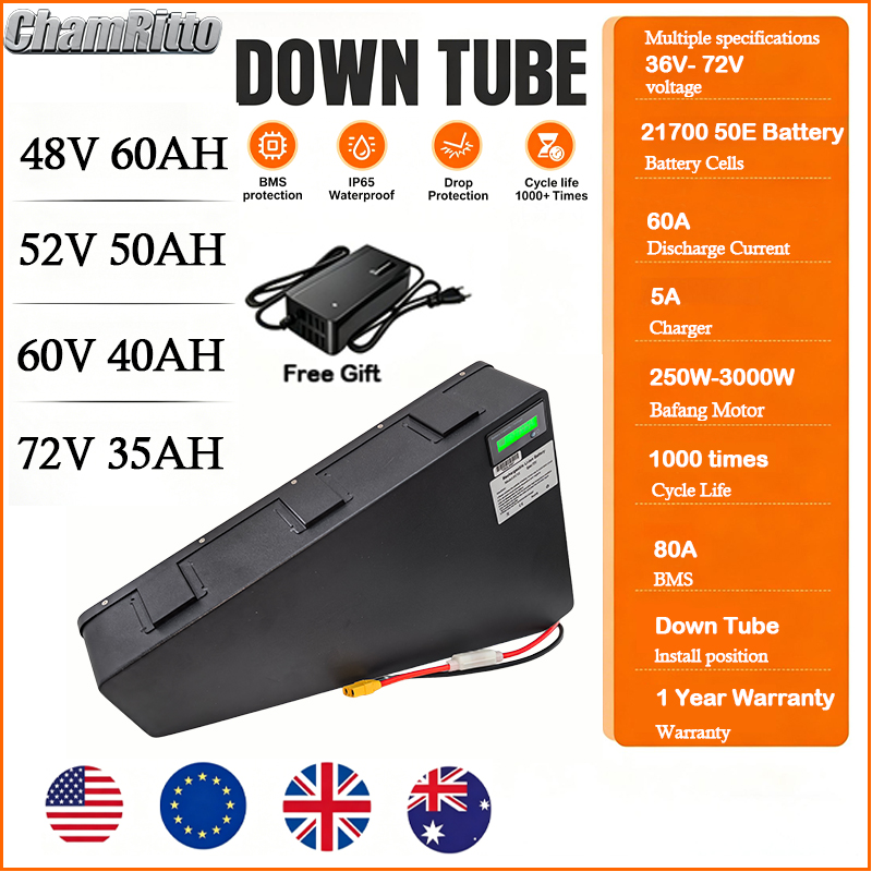 Elektrikli Bisiklet 60v 72v 30 - 72V 50Ah 21700 Lithium Battery incelemesi ve fiyatı