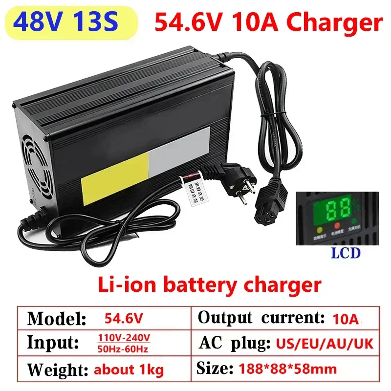 10A 48V 60V 72V lityum pil şar - 84V 20A Smart Charger incelemesi ve fiyatı