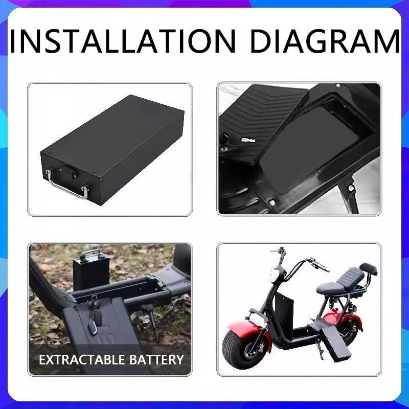 Yeni 60V 30Ah 40Ah 10Ah Elektr - 60V 50Ah Electric Scooter Battery incelemesi ve fiyatı